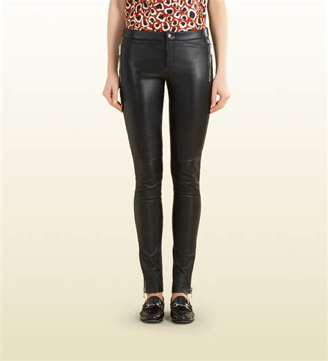 gucci leather jogging pants|Gucci leggings price.